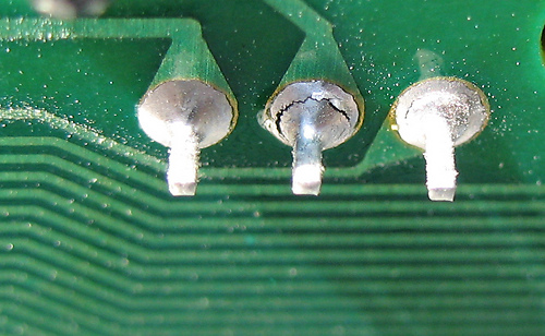 Failing solder joints