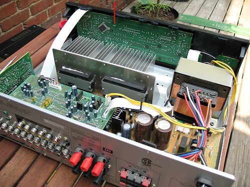 The insides of my Kenwood receiver